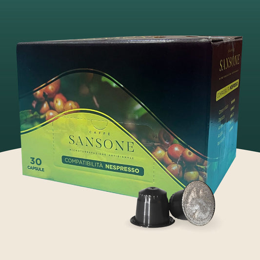 30 Sansone coffee capsules compatible with Nespresso